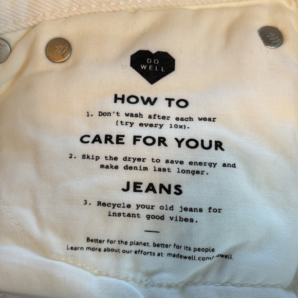 Baggy flare jeans in tile white sz 25 - Picture 6 of 11